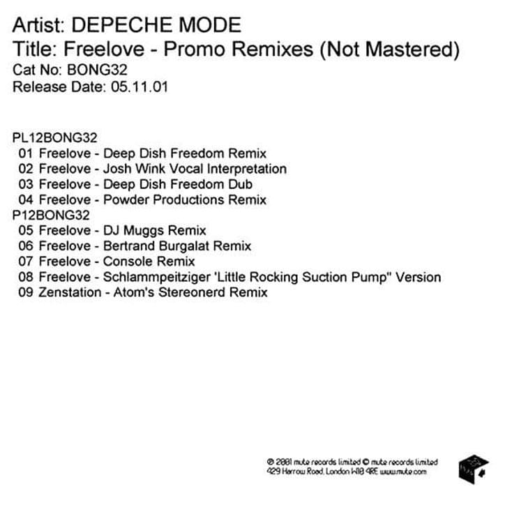 Album cover art for "Freelove [Josh Wink Alternative Vocal Interpretation]" by Depeche Mode