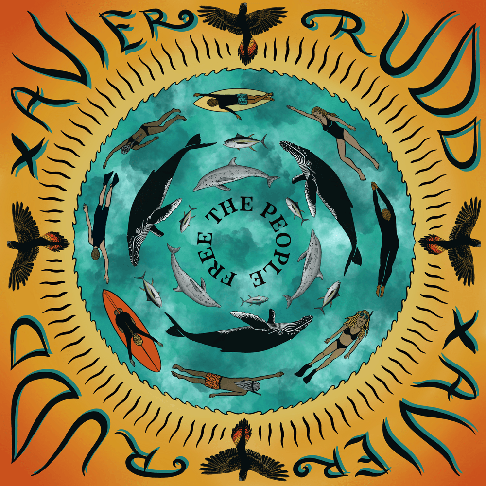 Album cover art for "Free The People" by Xavier Rudd