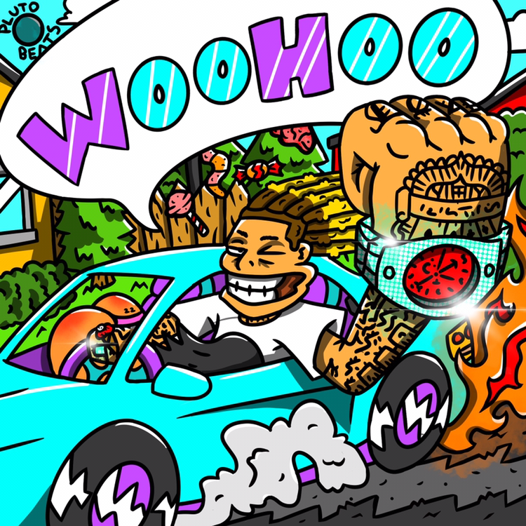Album cover art for "Woohoo" by Lil Candy Paint