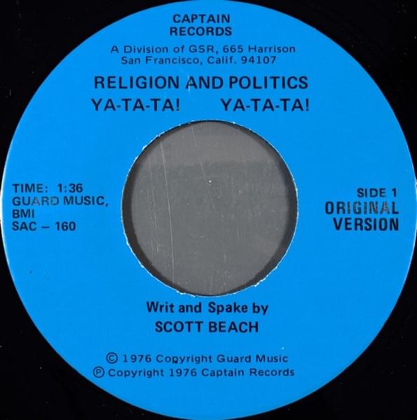 Album cover art for "Religion & Politics" by Scott Beach