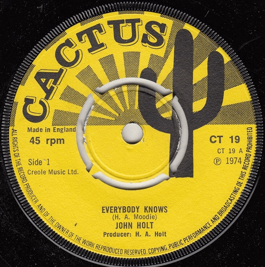 Album cover art for "Everybody Knows" by John Holt