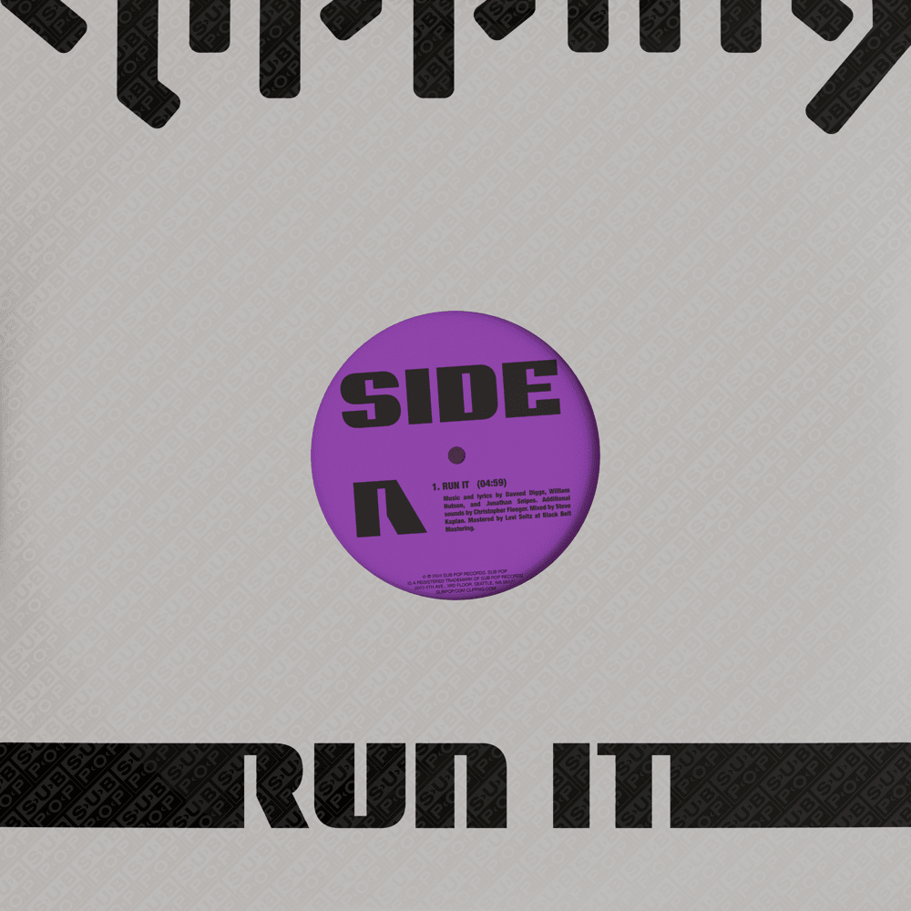 Album cover art for "Run It" by clipping.