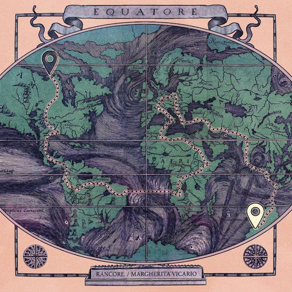 Album cover art for "Equatore" by Rancore & Margherita Vicario