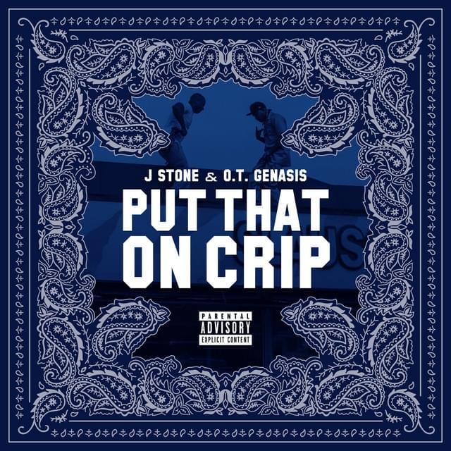Album cover art for "Put That on Crip" by J. Stone