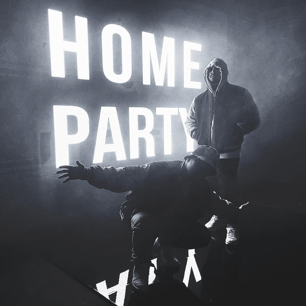 Album cover art for "HOME PARTY" by Jefe