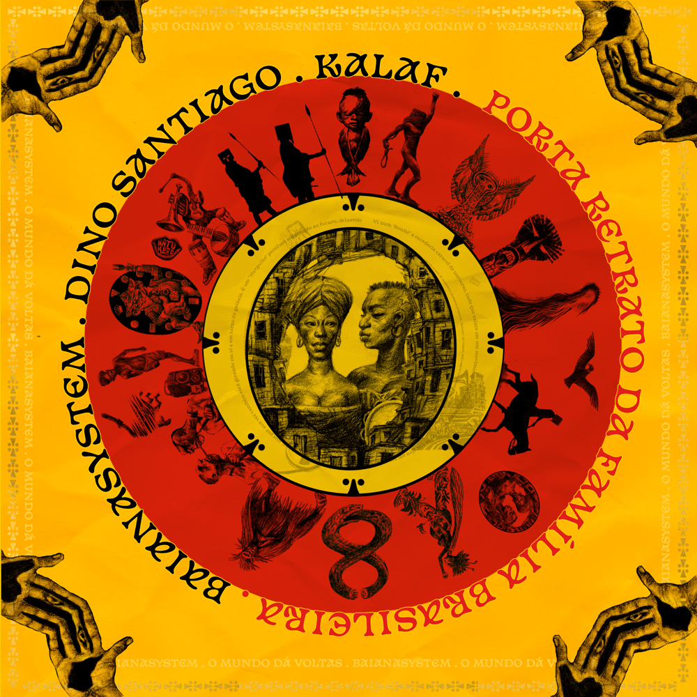 Album cover art for "Porta Retrato da Família Brasileira" by BaianaSystem & Dino d’Santiago & Kalaf