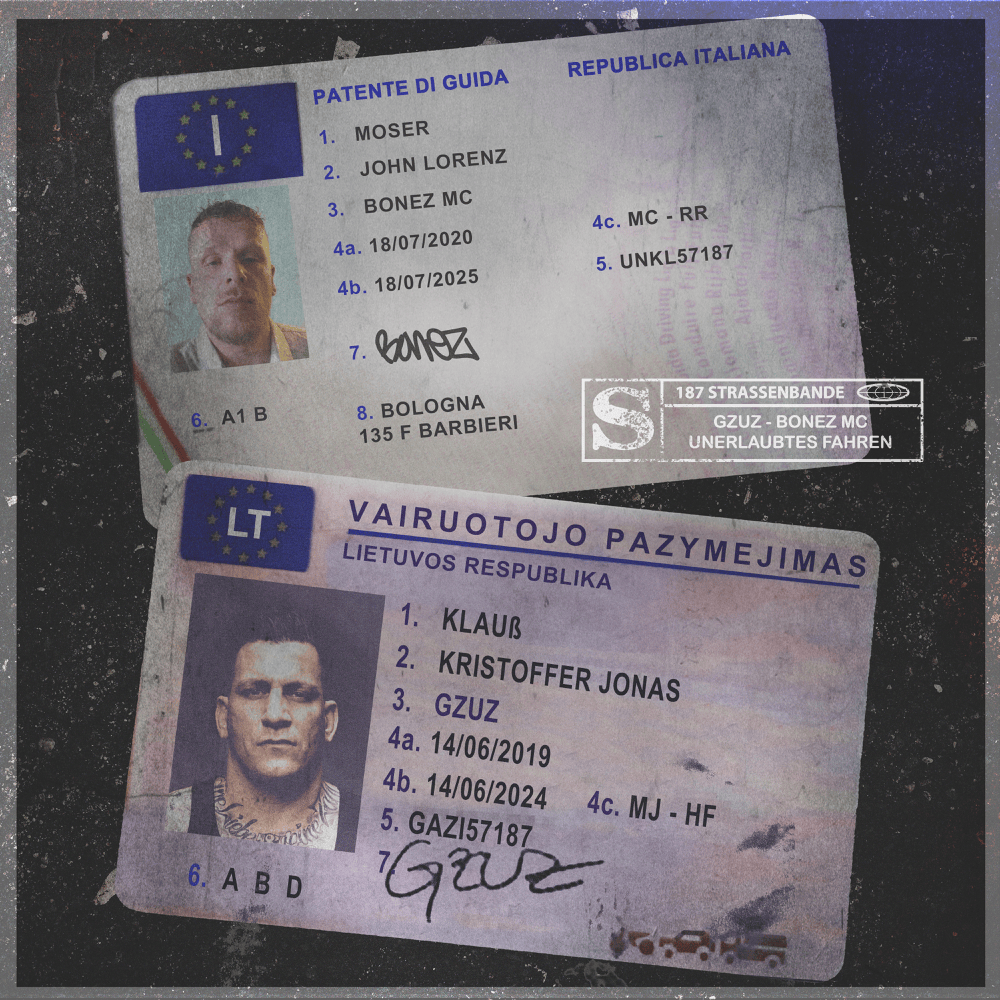Album cover art for "Unerlaubtes Fahren" by Gzuz