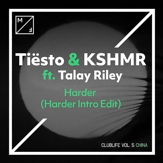 Album cover art for "Harder (Harder Intro Edit)" by Tiësto & Talay Riley