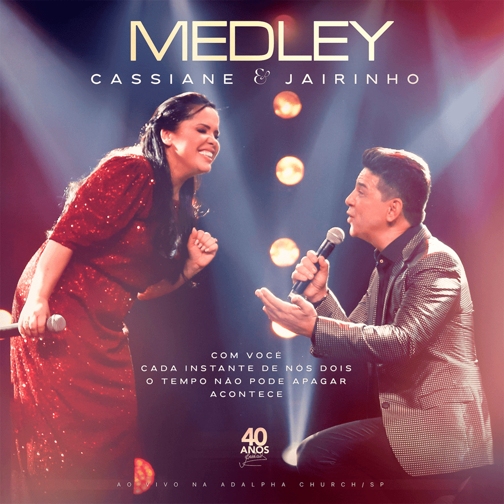 Album cover art for "Medley (Com Você / Cada Instante de Nós Dois / O Tempo Não Pode Apagar / Acontece) [Ao Vivo]" by Cassiane