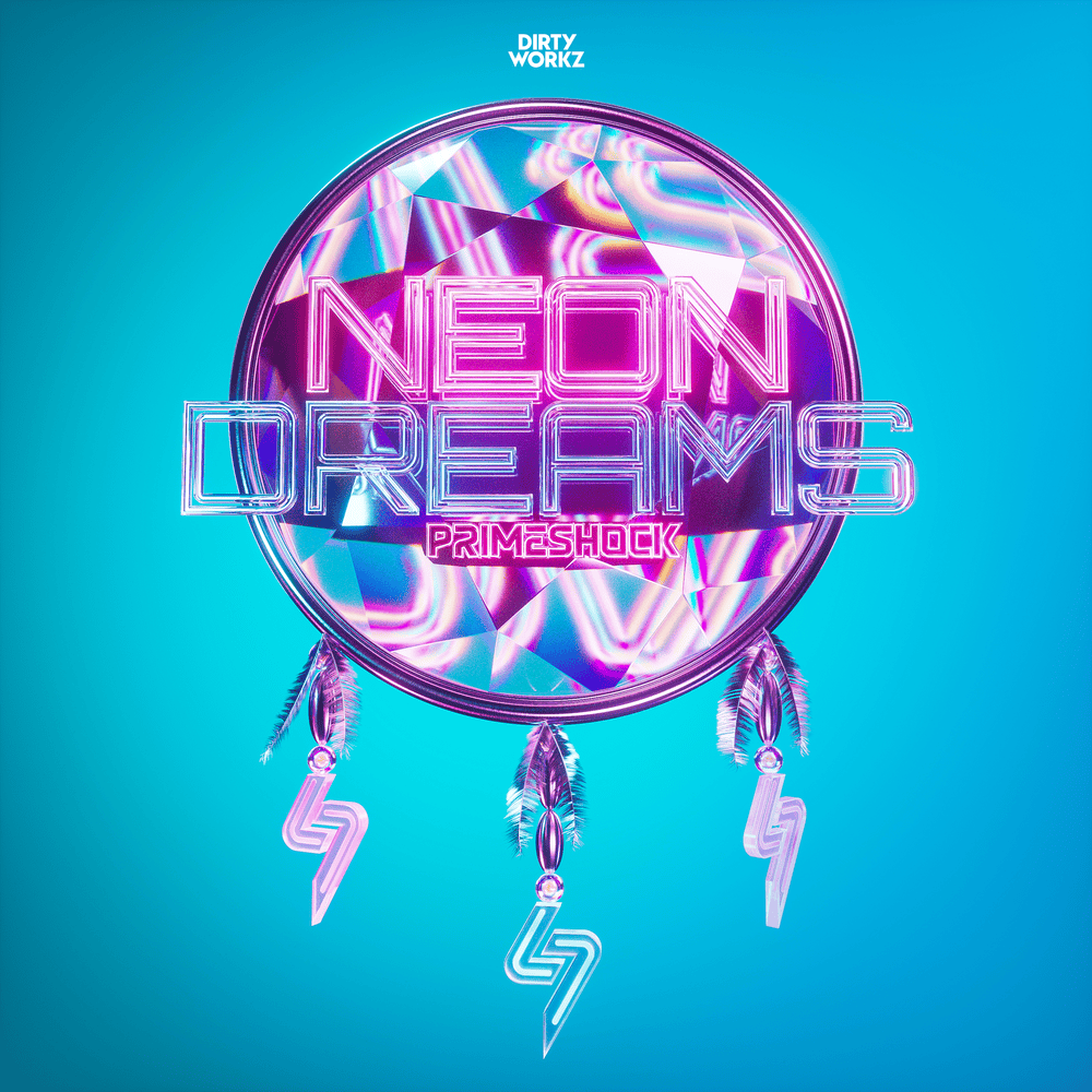 Album cover art for "Neon Dreams" by Primeshock & Sarah Anglionin