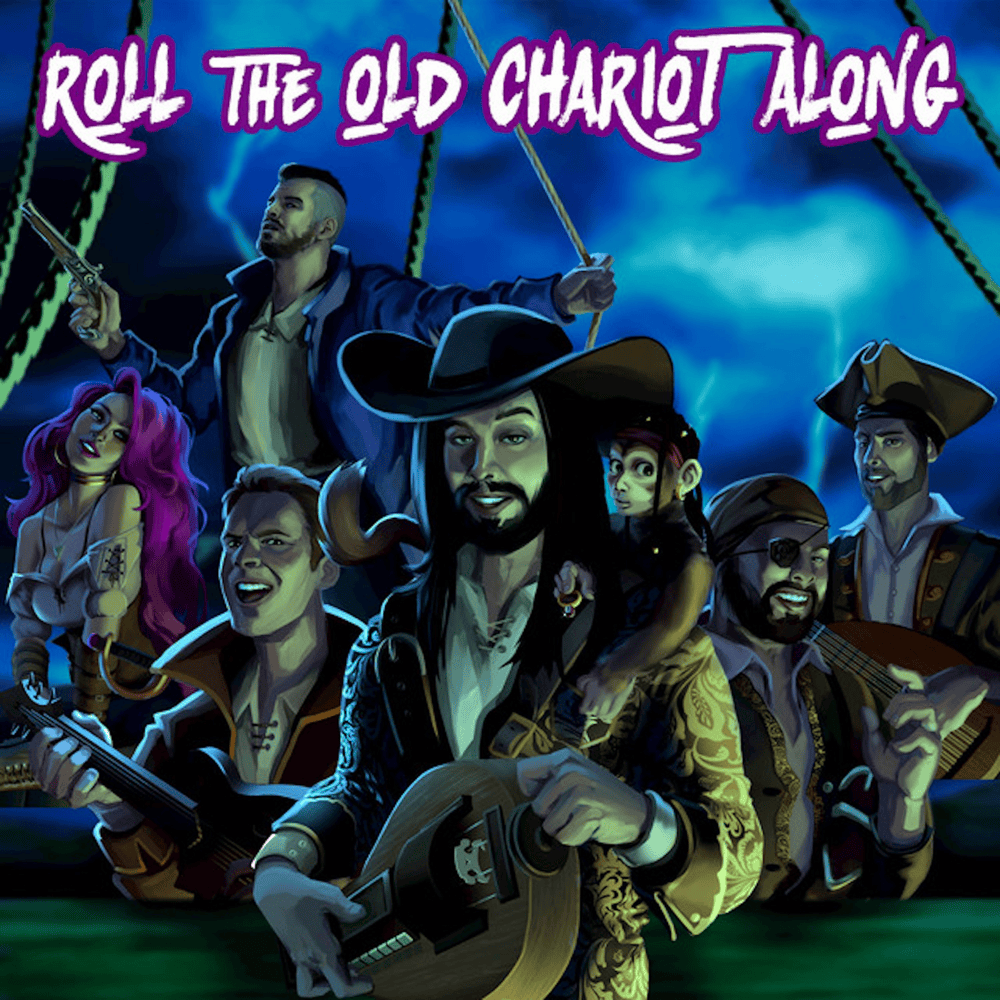 Album cover art for "Roll the Old Chariot Along" by Jonathan Young & Annapantsu & Caleb Hyles & Colm R. McGuinness & Peyton Parrish & RichaadEB