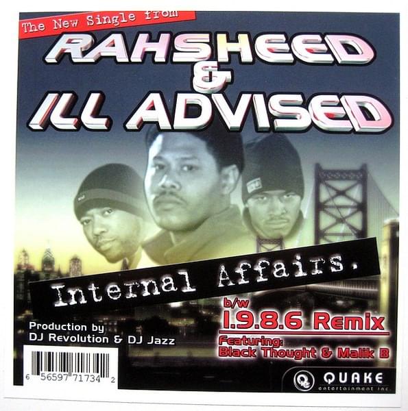 Album cover art for "1.9.8.6. (Remix)" by Sway & King Tech & Malik B. & Black Thought