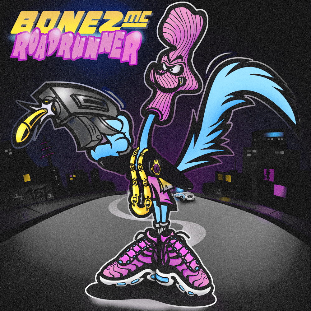 Album cover art for "Roadrunner" by Bonez MC
