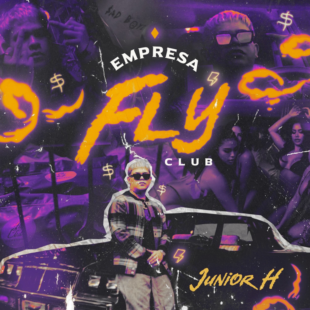 Album cover art for "Empresa Fly Club" by Junior H