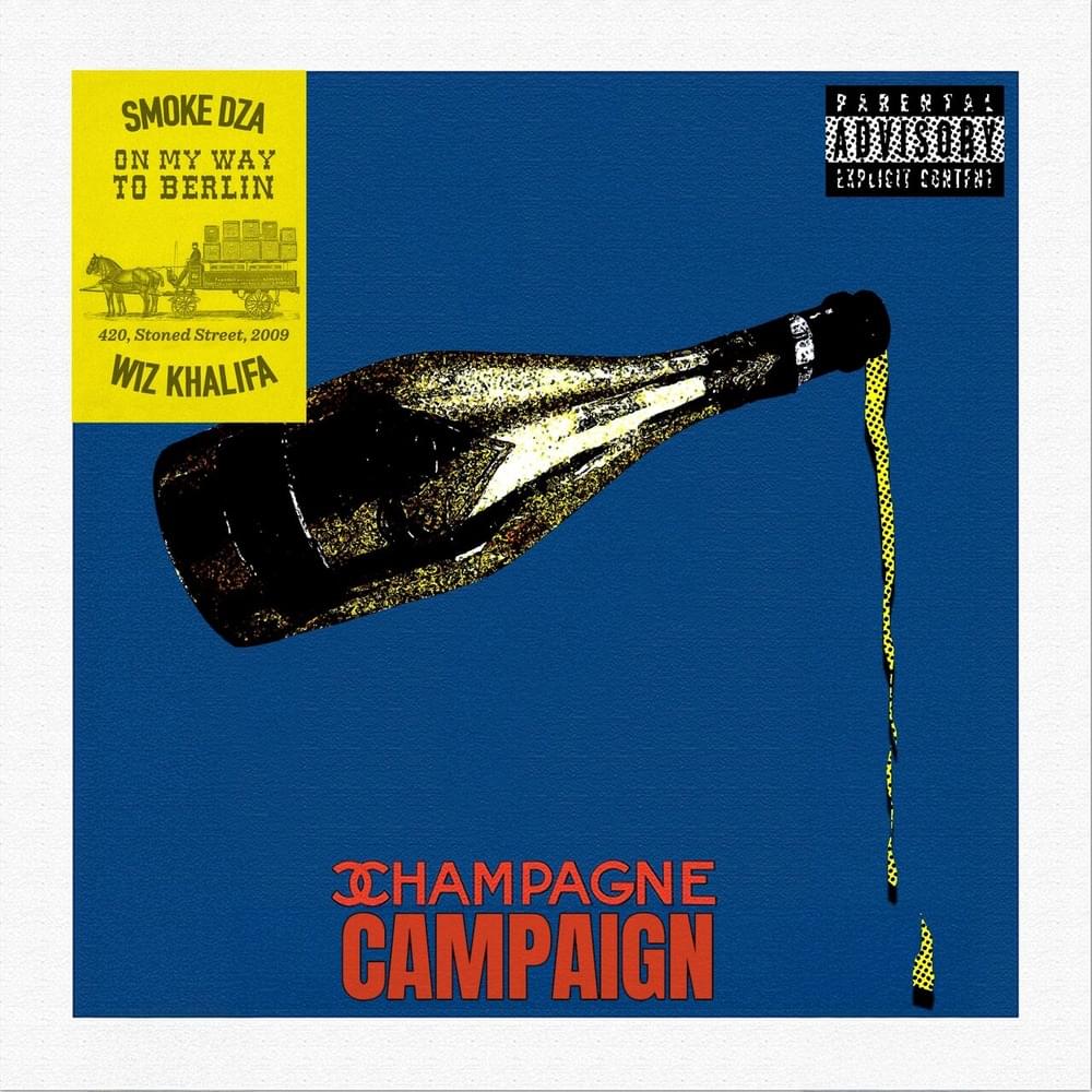 Album cover art for "Champagne Campaign" by Smoke DZA & Wiz Khalifa