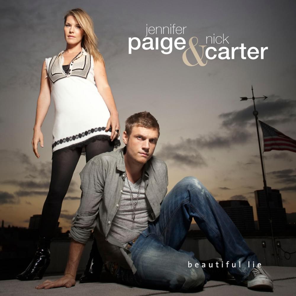 Album cover art for "Beautiful Lie" by Nick Carter & Jennifer Paige