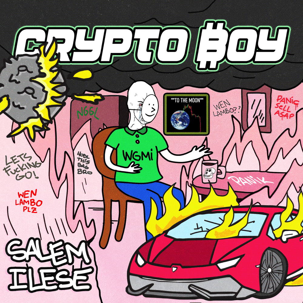 Album cover art for "Crypto ₿oy" by salem ilese