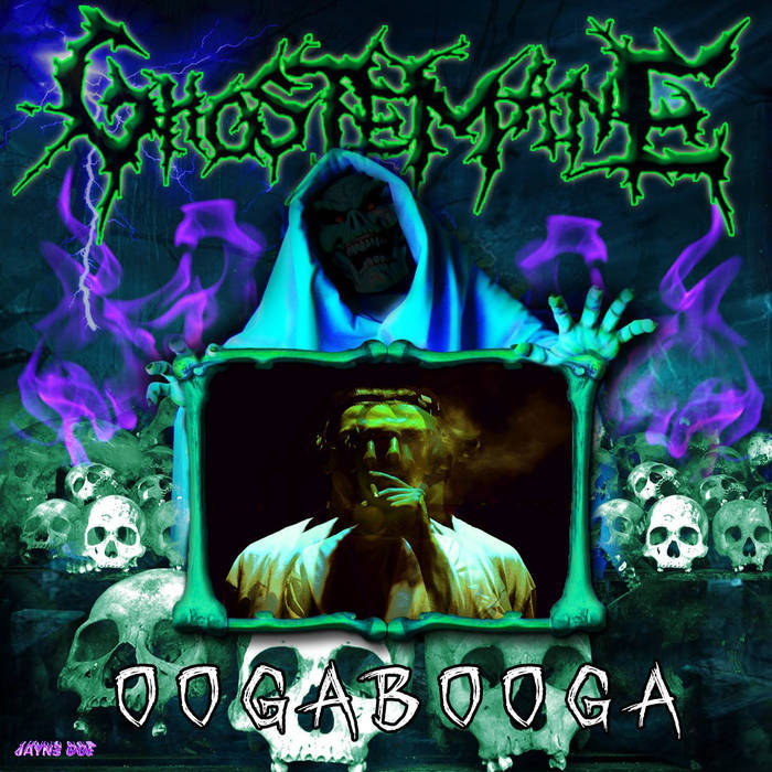 Album cover art for "Bloodshot" by Ghostemane & Wavy Jone$