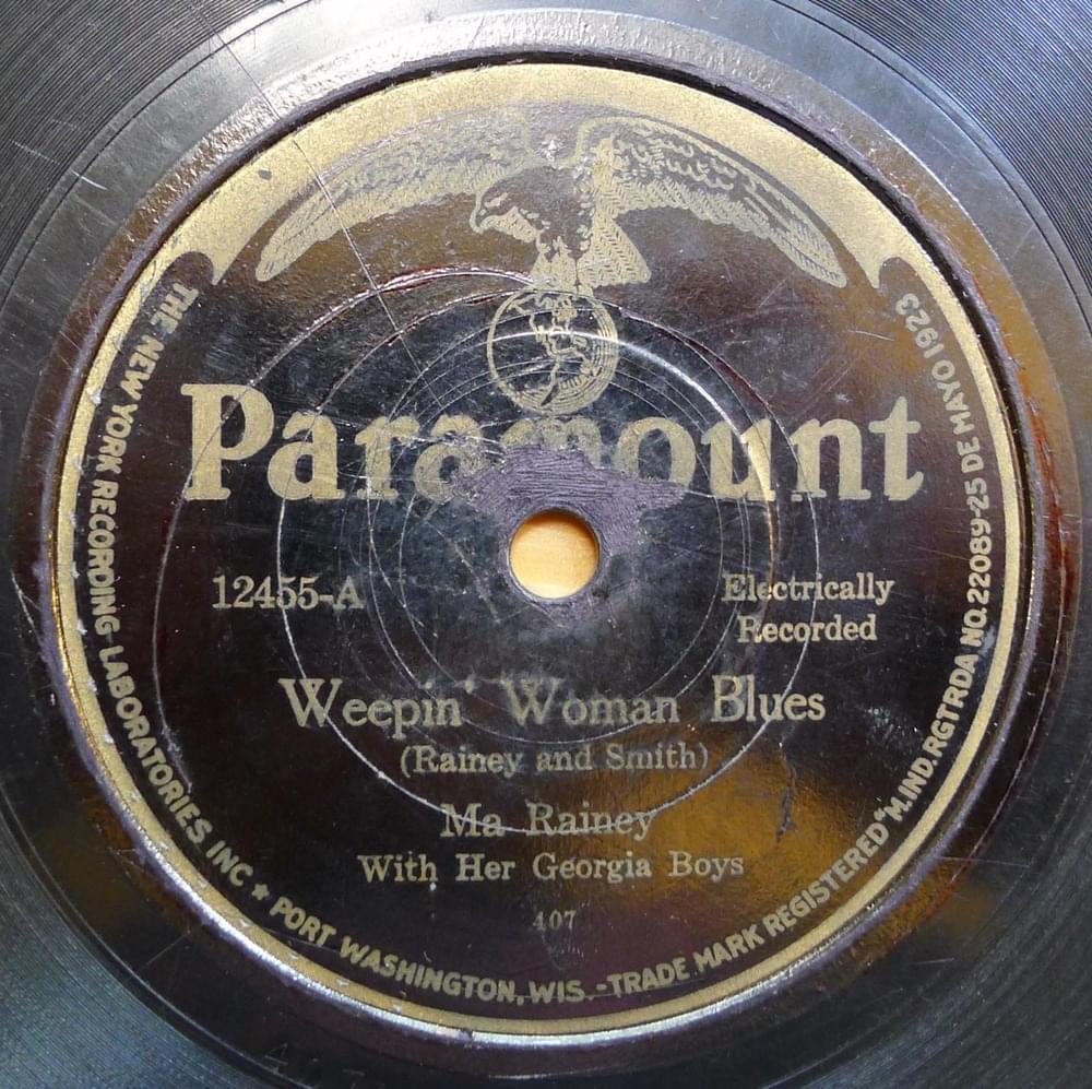Album cover art for "Weepin’ Woman Blues" by Ma Rainey