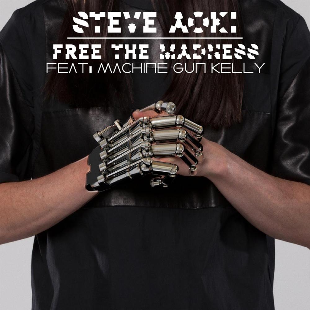 Album cover art for "Free the Madness" by Steve Aoki & mgk