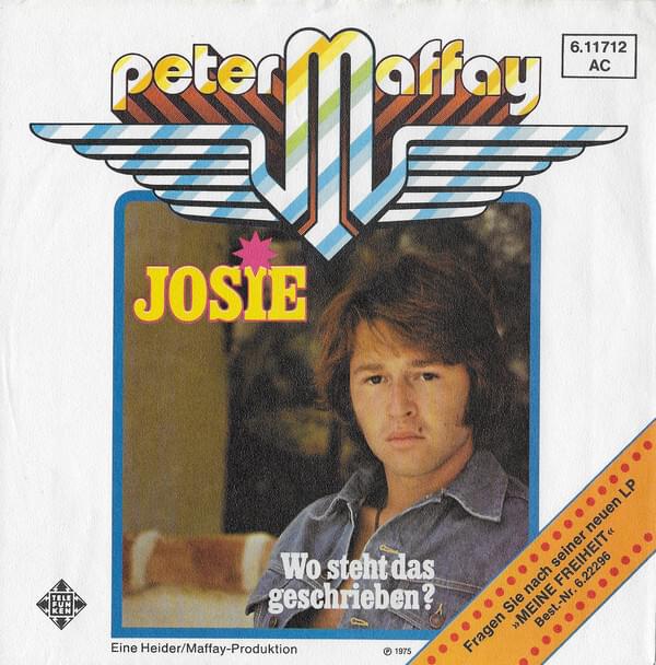 Album cover art for "Josie" by Peter Maffay