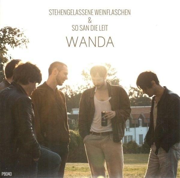 Album cover art for "Stehengelassene Weinflaschen" by Wanda