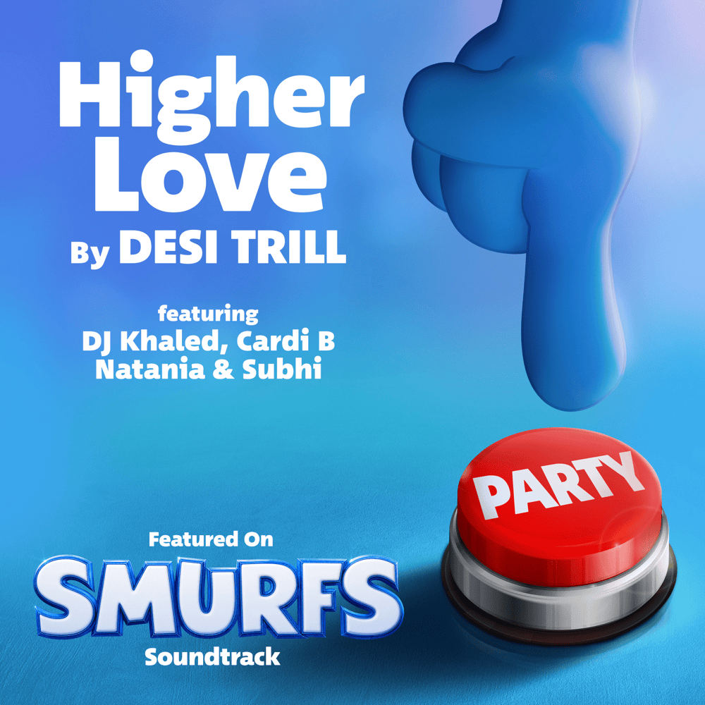 Album cover art for "Higher Love" by DESI TRILL & Natania & Subhi