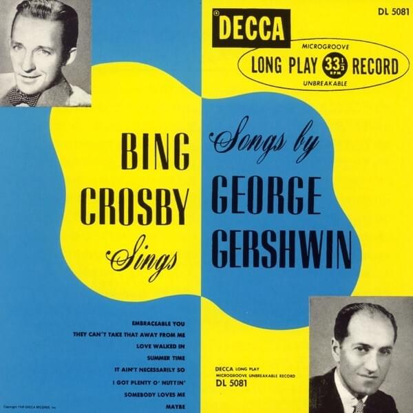 Album cover art for "I Got Plenty O’ Nuthin’" by Bing Crosby