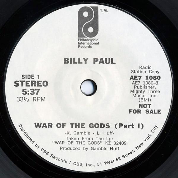 War Of The Gods by Billy Paul