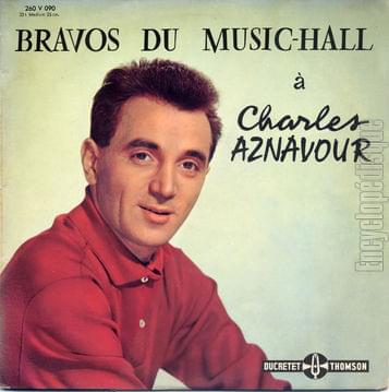 Album cover art for "Sur la table" by Charles Aznavour