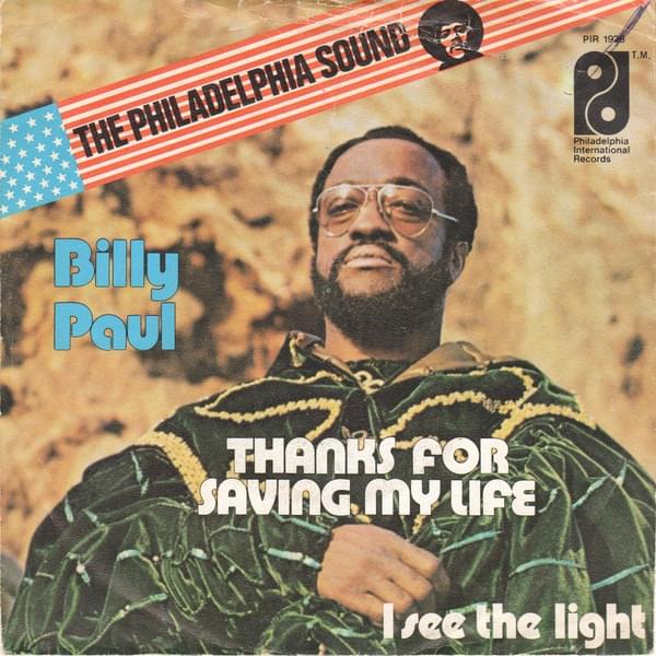 Album cover art for "Thanks For Saving My Life" by Billy Paul