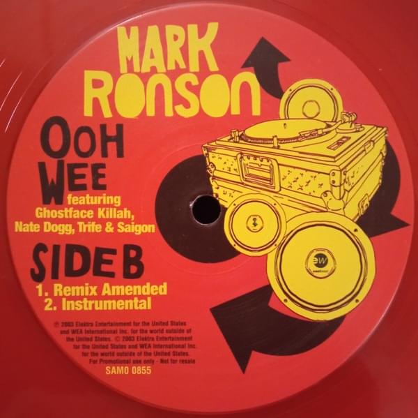 Album cover art for "Ooh Wee (Remix)" by Mark Ronson & Ghostface Killah & Nate Dogg & Trife Diesel & Saigon