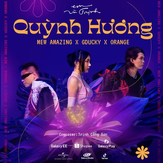 Album cover art for "Quỳnh Hương" by Mew Amazing & G.Ducky & Orange (VNM)