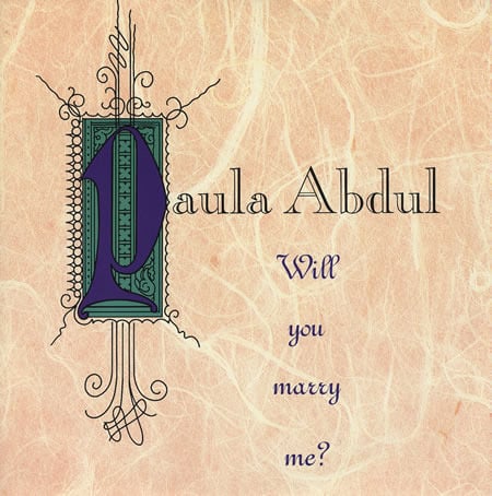 Album cover art for "Will You Marry Me?" by Paula Abdul