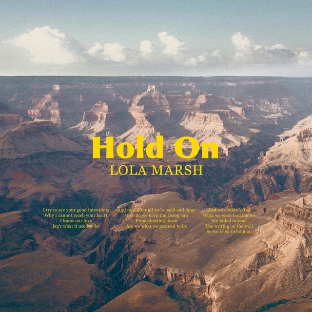 Album cover art for "Hold On" by Lola Marsh - לולה מארש
