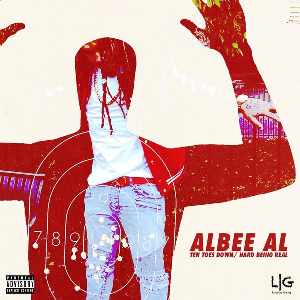Album cover art for "Ten Toes Down / Hard Being Real" by Albee Al