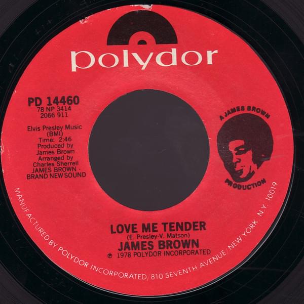Album cover art for "Love Me Tender" by James Brown