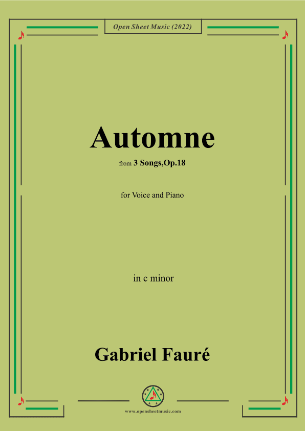 Album cover art for "Automne" by Gabriel Fauré