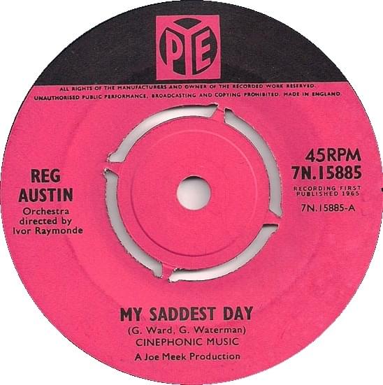 Album cover art for "My Saddest Day" by Reg Austin