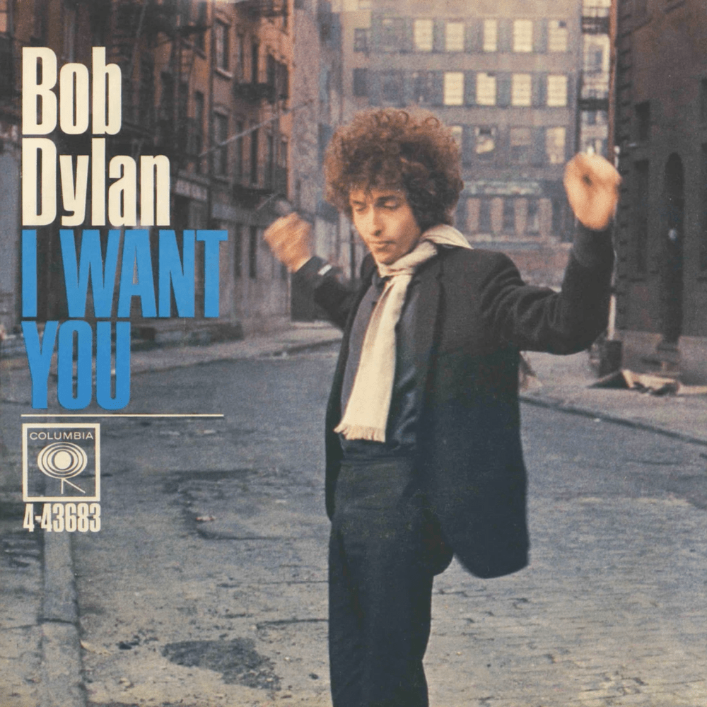 Album cover art for "I Want You" by Bob Dylan