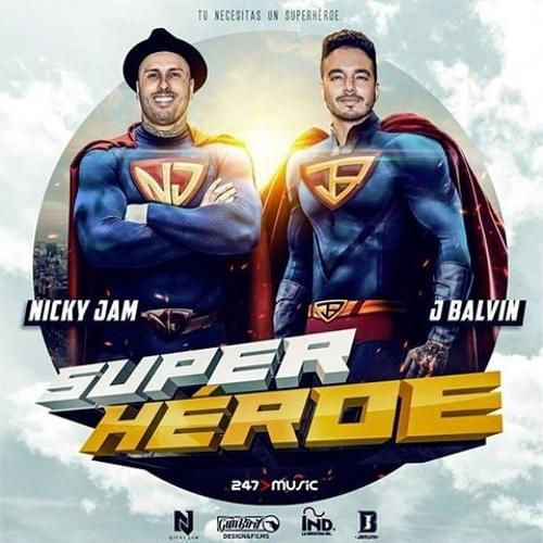 Album cover art for "Superhéroe" by Nicky Jam & J Balvin