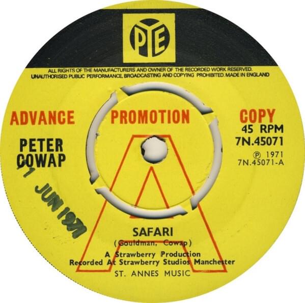 Album cover art for "Safari" by Peter Cowap