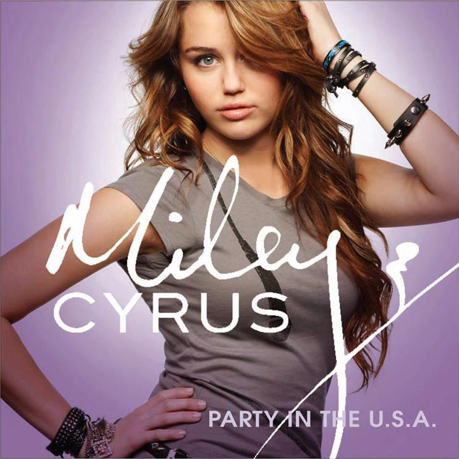 Album cover art for "Miley Cyrus - Party in the U.S.A. (Tradução em Português)" by Genius Brasil Traduções