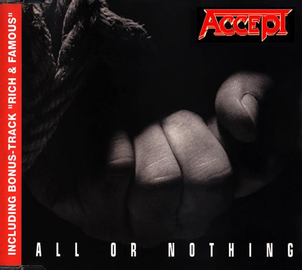 Album cover art for "All Or Nothing" by Accept