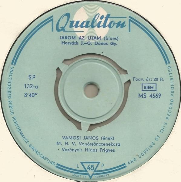 Album cover art for "Járom az utam" by Vámosi János