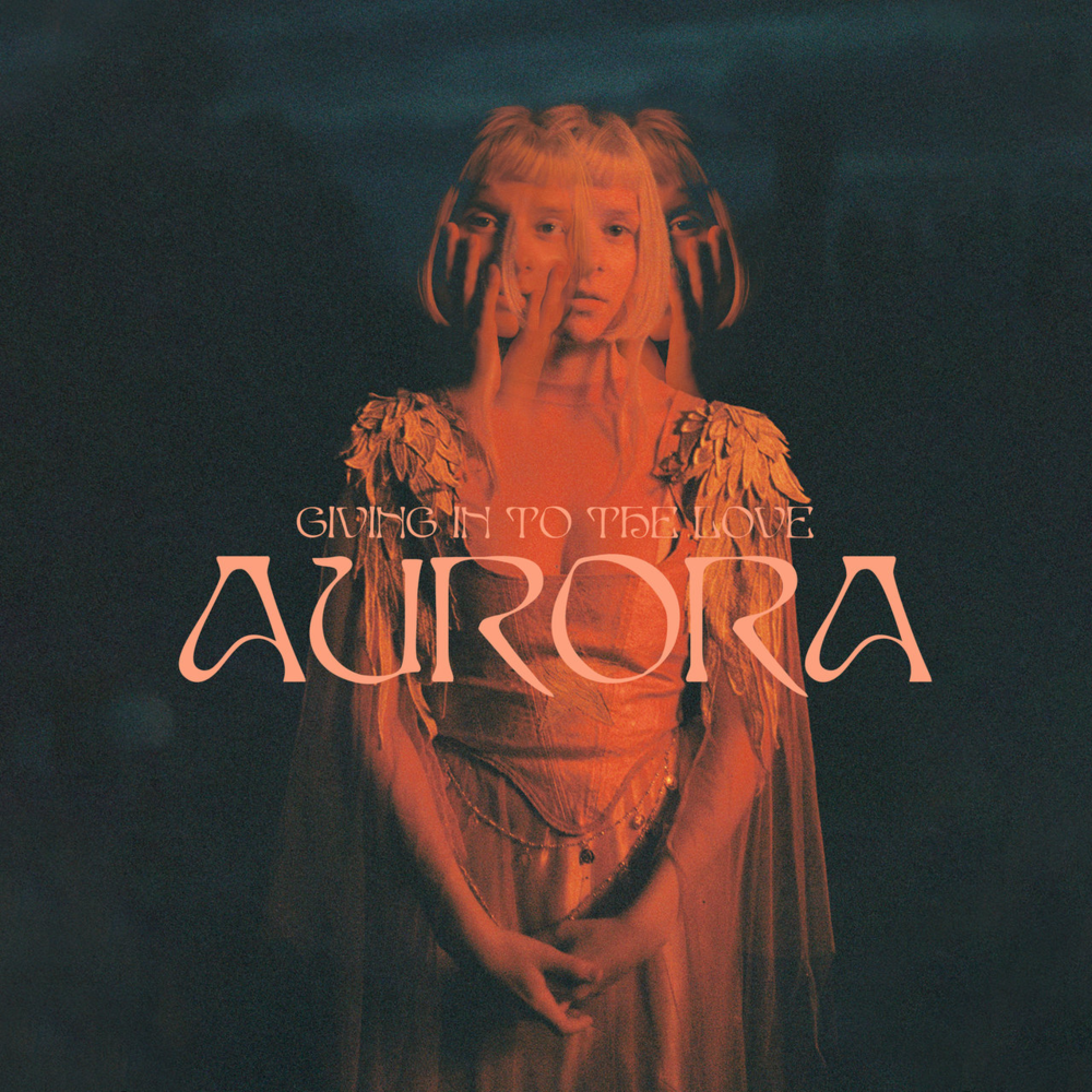 Album cover art for "Giving In to the Love" by AURORA