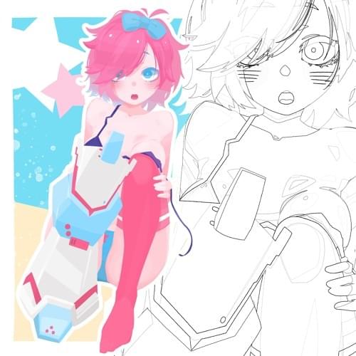 Album cover art for "beachsidee~♡" by vai5000