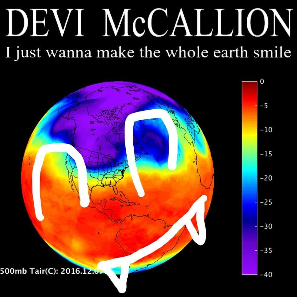 Album cover art for "I Just Wanna Make The Whole Earth Smile" by Girls Rituals