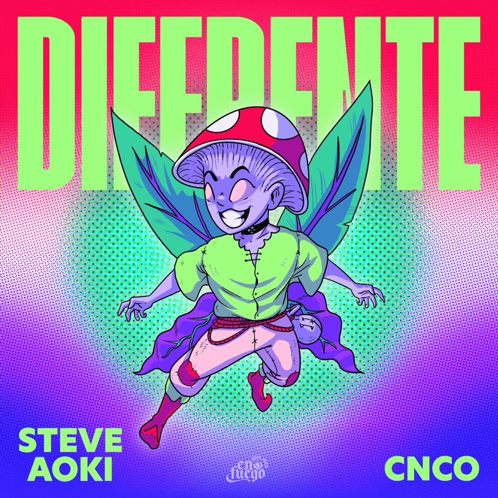Album cover art for "Diferente" by Steve Aoki & CNCO