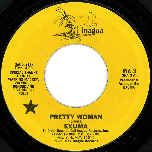 Album cover art for "Pretty Woman" by Exuma